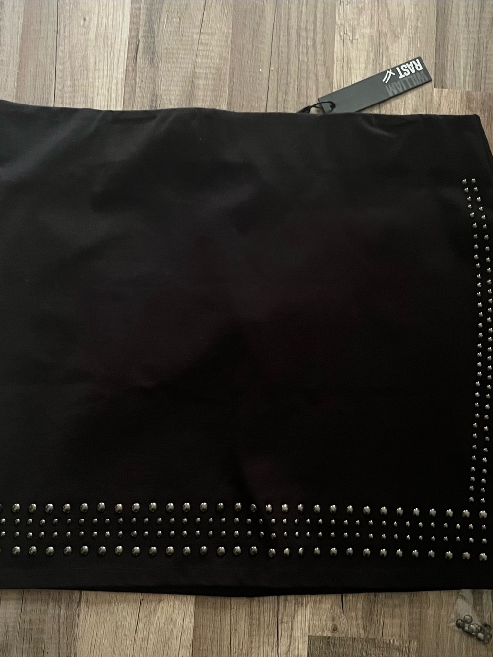 William Rast Black Studded Mini Skirt Sz XL NWT